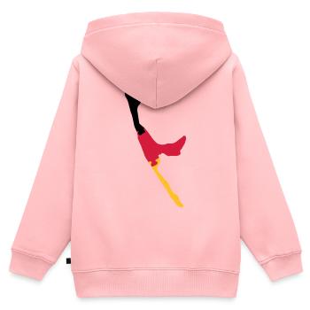Sylt Puzzle - schwarz rot gold - Kinder Premium Organic Zip Hoodie - Rosa - Hinten - AI Model Kid Female (0cm)