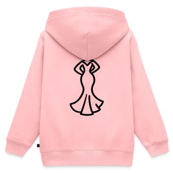 Flamenco - Kinder Premium Organic Zip Hoodie - Rosa - Hinten - AI Model Kid Female (0cm)