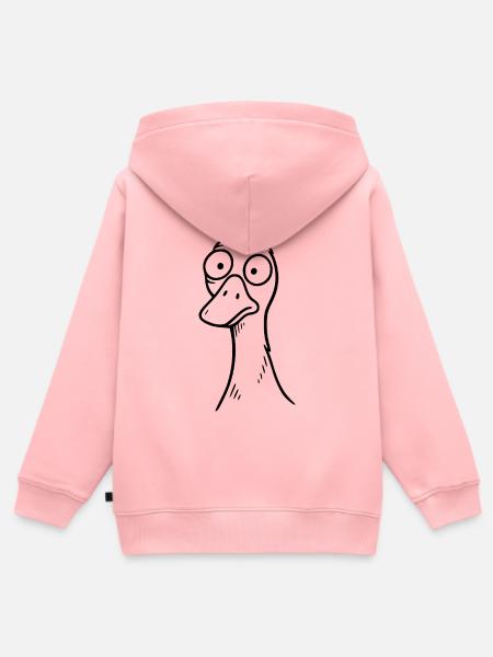 Dumme Gans - Kinder Premium Organic Zip Hoodie - Rosa