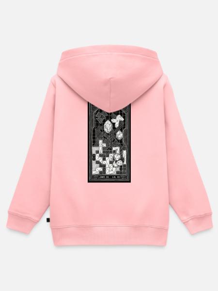 GRIDVOID - Kinder Premium Organic Zip Hoodie - Rosa