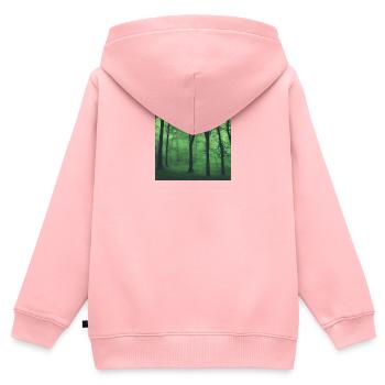 Mystical green forest - Kids Premium Organic Zip-up Hoodie - rose - Back - AI Model Kid Female (0cm)