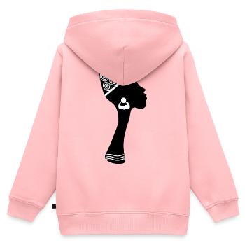 Black African American woman - Kids Premium Organic Zip-up Hoodie - rose - Back - AI Model Kid Female (0cm)