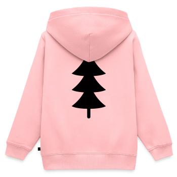 Tanne - Kinder Premium Organic Zip Hoodie - Rosa - Hinten - AI Model Kid Female (0cm)