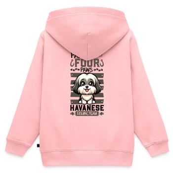Angeln und Himalaya Schäferhund - Kinder Premium Organic Zip Hoodie - Rosa - Hinten - AI Model Kid Female (0cm)