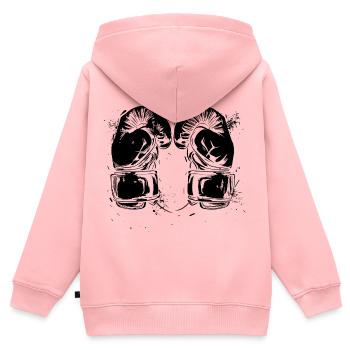Gants de kickboxing - Sweat Premium à capuche zippé enfant bio - rose - Dos - AI Model Kid Female (0cm)