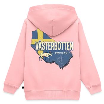 Västerbotten in Schweden Provinz mit Landkarte - Kinder Premium Organic Zip Hoodie - Rosa - Hinten - AI Model Kid Female (0cm)