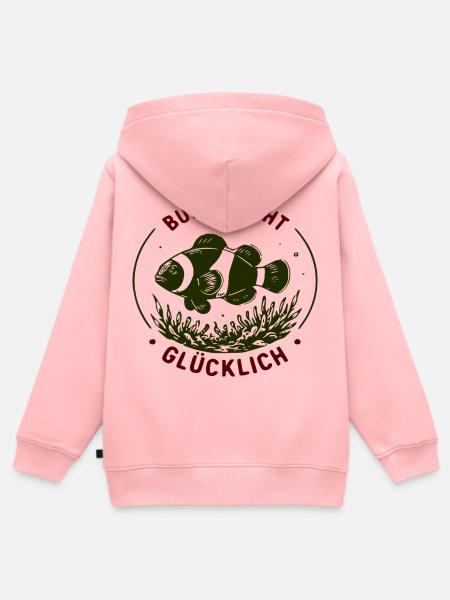 Bunter Fischkreis: Bunt macht Glücklich - Kinder Premium Organic Zip Hoodie - Rosa