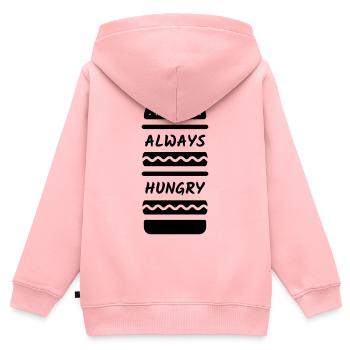 Always Hungry Burger - Kinder Premium Organic Zip Hoodie - Rosa - Hinten - AI Model Kid Female (0cm)