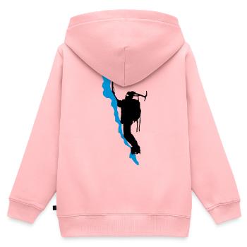 Bergsteiger - Kinder Premium Organic Zip Hoodie - Rosa - Hinten - AI Model Kid Female (0cm)