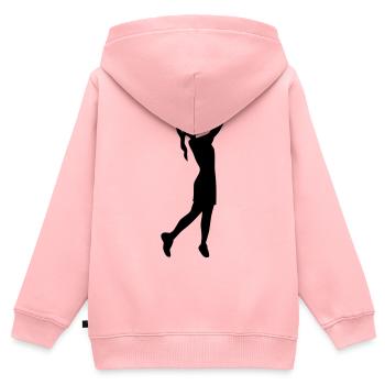 Golferin Silhouette, Golf Abschlag Damen Golf  - Kinder Premium Organic Zip Hoodie - Rosa - Hinten - AI Model Kid Female (0cm)