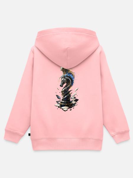 Elektrischer Königlicher Ritter - Kinder Premium Organic Zip Hoodie - Rosa