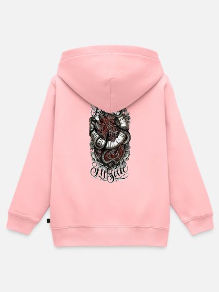 Ouroboros Uhrwerk-Schlangen - Kinder Premium Organic Zip Hoodie - Rosa