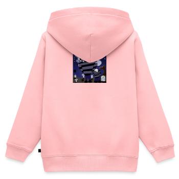 Schattenhafte Gefangene auf dem Friedhof - Kinder Premium Organic Zip Hoodie - Rosa - Hinten - AI Model Kid Female (0cm)