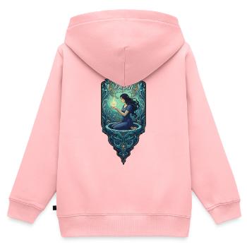 Grace of depth woman with fire - Kids Premium Organic Zip-up Hoodie - rose - Back - AI Model Kid Female (0cm)