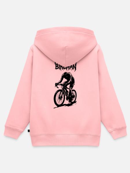 HeadlessBikeman_V2 - Kinder Premium Organic Zip Hoodie - Rosa