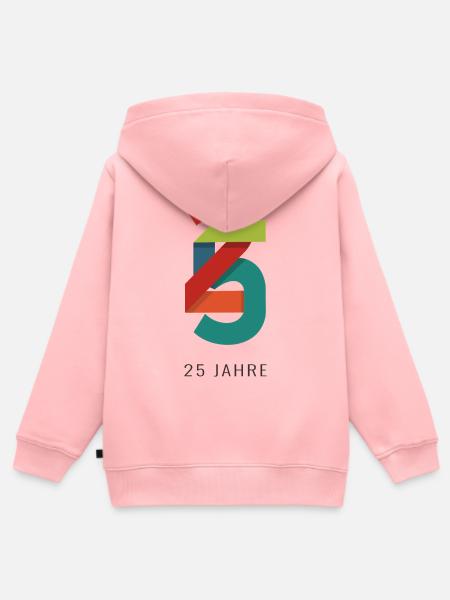 25 Jahre – Jubiläum - Kinder Premium Organic Zip Hoodie - Rosa