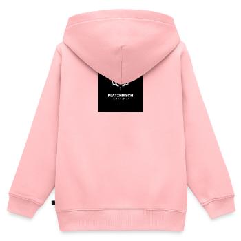 Platzhirsch Ruhrgebiet Design - Kinder Premium Organic Zip Hoodie - Rosa - Hinten - AI Model Kid Female (0cm)