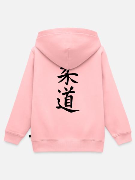 Judo (V) - Kinder Premium Organic Zip Hoodie - Rosa