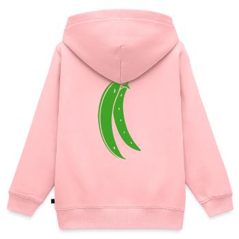haricot vert - Sweat Premium à capuche zippé enfant bio - rose - Dos - AI Model Kid Female (0cm)