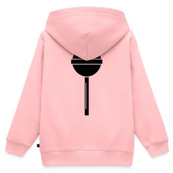 Sucette - Sweat Premium à capuche zippé enfant bio - rose - Dos - AI Model Kid Female (0cm)