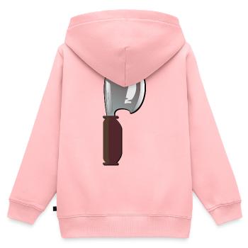 Hackbeil KÜCHENMESSER KÜCHE KOCHEN - Kinder Premium Organic Zip Hoodie - Rosa - Hinten - AI Model Kid Female (0cm)