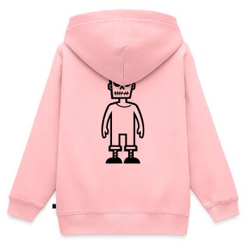 Zombie - Kinder Premium Organic Zip Hoodie - Rosa - Hinten - AI Model Kid Female (0cm)