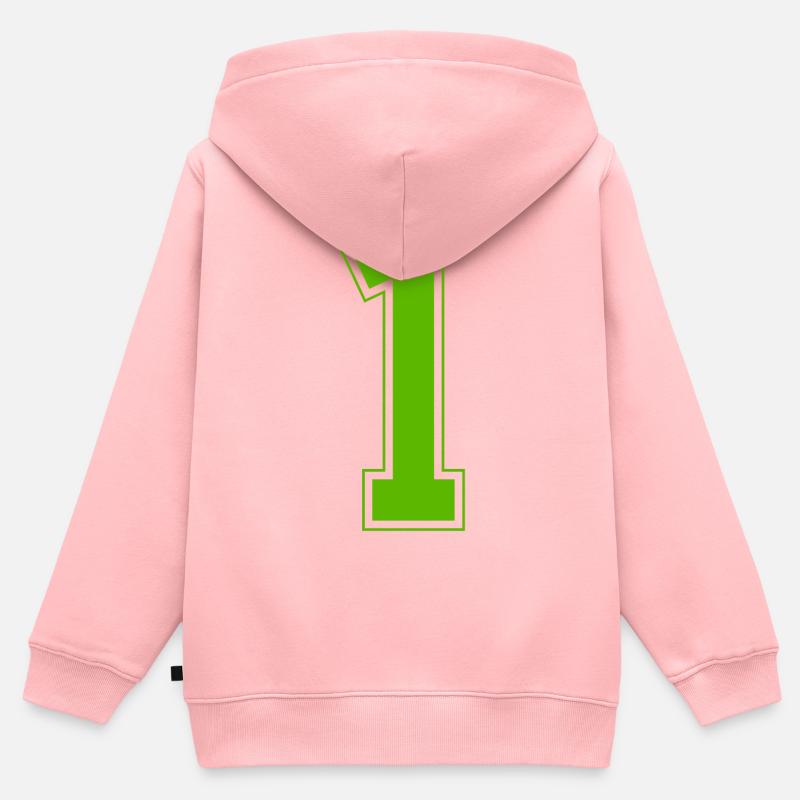 Z1 - Sweat Premium à capuche zippé enfant bio - rose