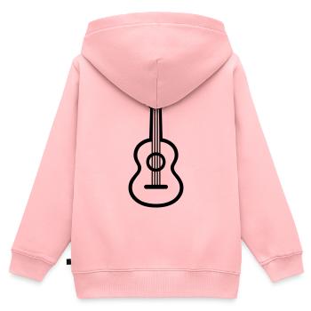 Gitarre - Kinder Premium Organic Zip Hoodie - Rosa - Hinten - AI Model Kid Female (0cm)