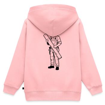 Zimmermann - Kinder Premium Organic Zip Hoodie - Rosa - Hinten - AI Model Kid Female (0cm)
