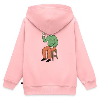 Crazy Sewing with Thread - Kids Premium Organic Zip-up Hoodie - rose - Back - AI Model Kid Female (0cm)