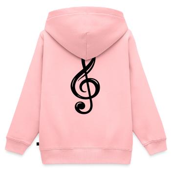 clef symbol - Kids Premium Organic Zip-up Hoodie - rose - Back - AI Model Kid Female (0cm)