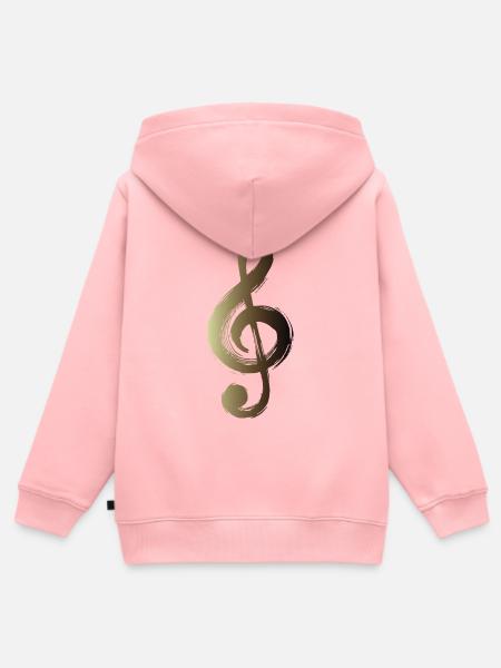Goldener Sonnenschlüssel mit Pinsel - Kinder Premium Organic Zip Hoodie - Rosa