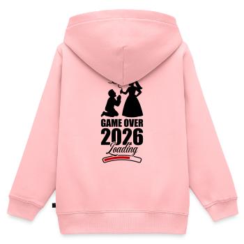 Game Over 2026 Hochzeit - Kinder Premium Organic Zip Hoodie - Rosa - Hinten - AI Model Kid Female (0cm)