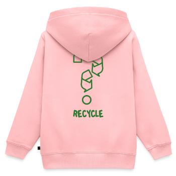 Recycle - Kids Premium Organic Zip-up Hoodie - rose - Back - AI Model Kid Female (0cm)