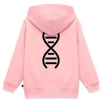 DNA-DNA-Doppelhelix - Kinder Premium Organic Zip Hoodie - Rosa - Hinten - AI Model Kid Female (0cm)
