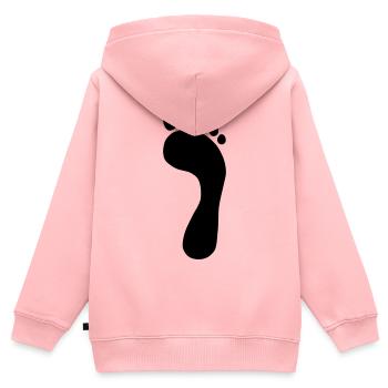 Fußabdruck - Kinder Premium Organic Zip Hoodie - Rosa - Hinten - AI Model Kid Female (0cm)