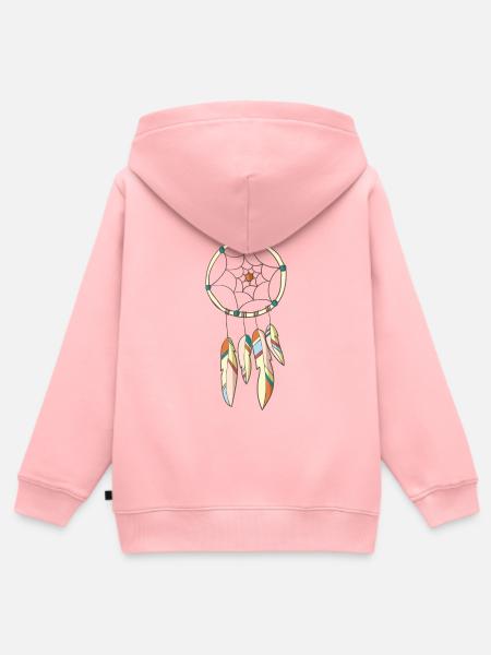 Traumfänger - Kinder Premium Organic Zip Hoodie - Rosa