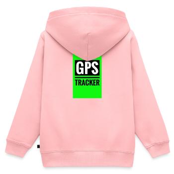 GPS-Tracking-ähnliches Design - Kinder Premium Organic Zip Hoodie - Rosa - Hinten - AI Model Kid Female (0cm)