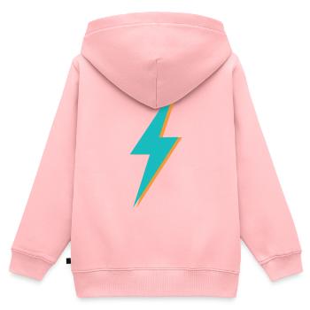 Blue and orange lightning bolt - Kids Premium Organic Zip-up Hoodie - rose - Back - AI Model Kid Female (0cm)
