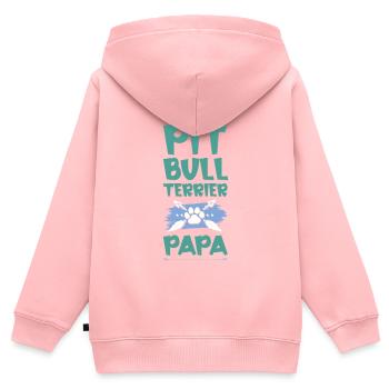 pit dog dad - Kids Premium Organic Zip-up Hoodie - rose - Back - AI Model Kid Female (0cm)