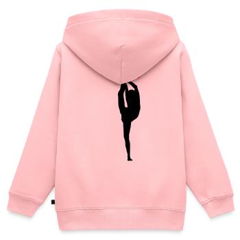 Gymnastik - Kinder Premium Organic Zip Hoodie - Rosa - Hinten - AI Model Kid Female (0cm)