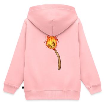 Gobelin Flamboyant - Sweat Premium à capuche zippé enfant bio - rose - Dos - AI Model Kid Female (0cm)