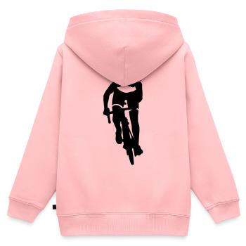 Coureur - Sweat Premium à capuche zippé enfant bio - rose - Dos - AI Model Kid Female (0cm)