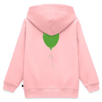 Ballon - Kinder Premium Organic Zip Hoodie - Rosa - Hinten - AI Model Kid Female (0cm)