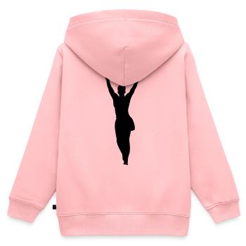 Boxen Boxen - Kinder Premium Organic Zip Hoodie - Rosa - Hinten - AI Model Kid Female (0cm)