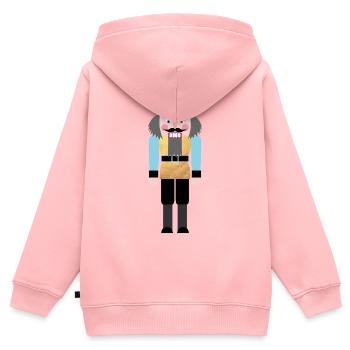 Casse-Noisette Or Noël Noël Figurine de l’Avent - Sweat Premium à capuche zippé enfant bio - rose - Dos - AI Model Kid Female (0cm)