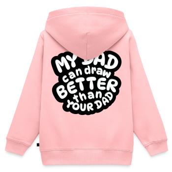 my dad can draw better than your dad  - Kinder Premium Organic Zip Hoodie - Rosa - Hinten - AI Model Kid Female (0cm)