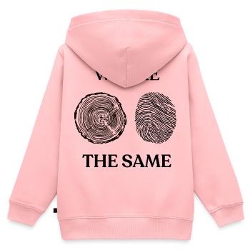 Wir sind gleich - Kinder Premium Organic Zip Hoodie - Rosa - Hinten - AI Model Kid Female (0cm)