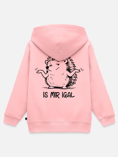 Igel - is mir igal - Kinder Premium Organic Zip Hoodie - Rosa