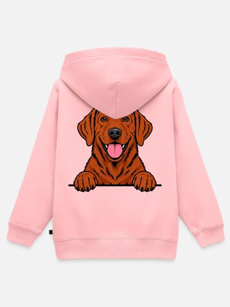 Foxred Labrador - Kinder Premium Organic Zip Hoodie - Rosa